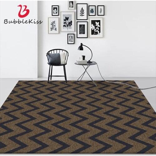 Bubble Kiss Nordic Style Fashion Brown Black Carpets for Living Room Broken Line Pattern Rugs For Bedroom Anti-Wrinkle Floor Mat