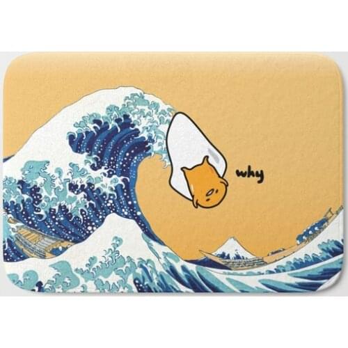 Great Wave Bath Carpet Anti-Slip Doormat Home Entrance Doormat Bedroom Living Room Floor Mats Kitchen Mat
