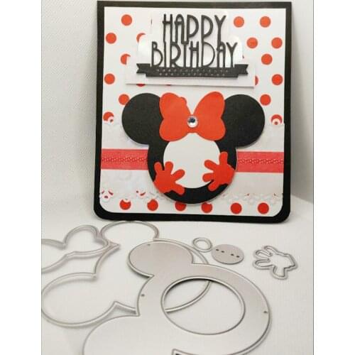 Beautiful Mouse RAT head Cutting Dies Stencils for DIY Scrapbooking photo album Decorative Embossing DIY Paper Cards