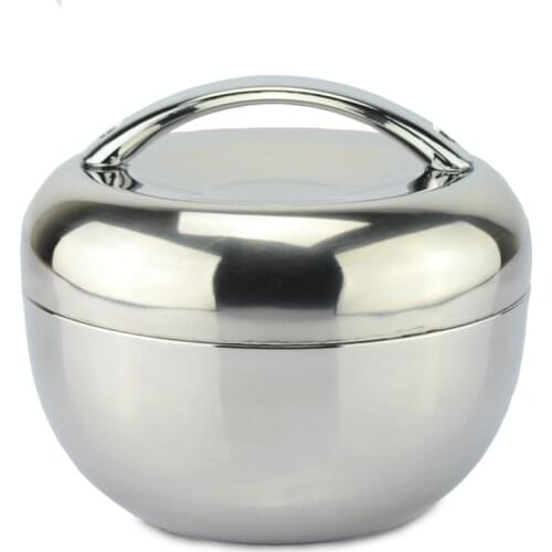Sanqia 0.8l apple shape thermal insulation stainless steel lunch box Bento food container food storage tiffin box dinnerware set