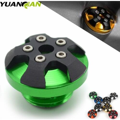 M20*2.5 Motorbike magnetic Engine Oil Filler Cup Cap Plate Brake Bracket For kawasaki Z1000 2010 2011 2012 2013 2014 2015