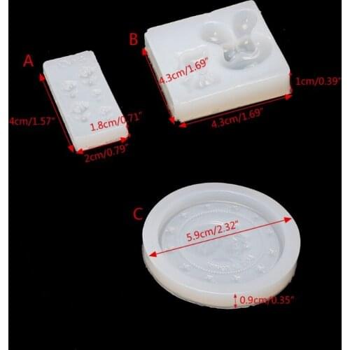 Small Goldfish Bowknot Head Coin Liquid Silicone Mold DIY Resin Jewelry Making