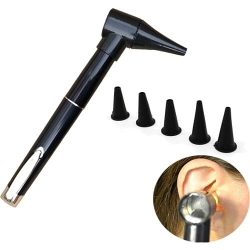 Medical Otoscope Medical Ear Otoscope Ophthalmoscope Pen Medical Ear Light Ear Magnifier Ear Cleaner Set Black Pen Shape