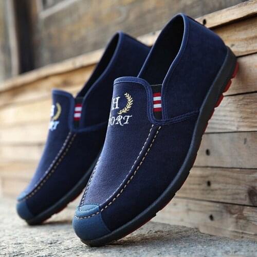 2021 Autumn Men Casual Shoes Fashion Men Shoes Denim Men Loafers Moccasins Slip On Mens Flats Male Driving Shoes