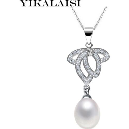YIKALAISI 925 Sterling Silver jewelry choker necklace Jewelry Natural Freshwater Pearl Necklace Pendants For Women Gift