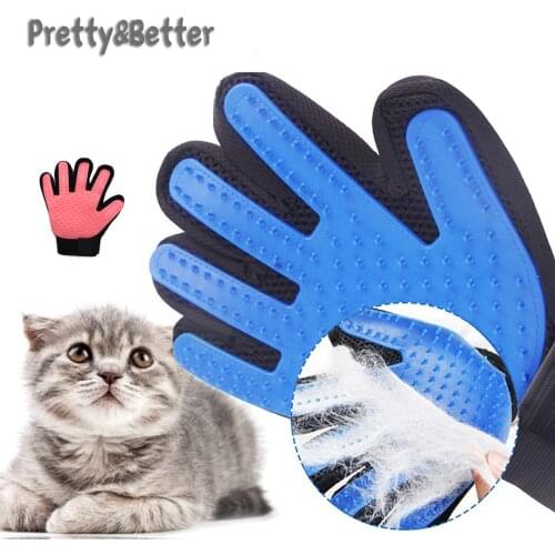 Pretty&Better Cat Grooming Glove for Cats Wool Glove Pet Hair Deshedding Brush Comb Dog Cleaning Cat Supplies Pet Glove
