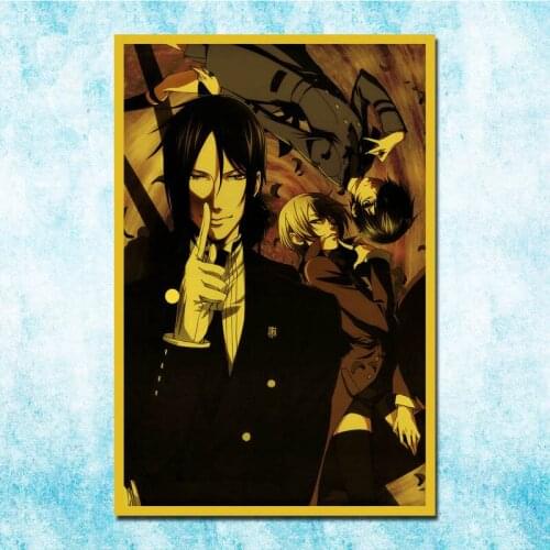 Japanese Anime Black Butler Poster Art Silk Canvas Retro Print For Home Room Decor Wall Stickers-010