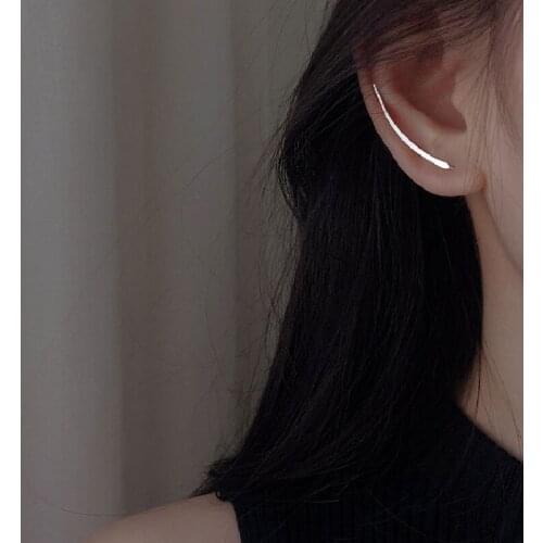 Elegant earrings for women U shape Ear Clip 925 sterling silver fine jewelry ear threads earlobe piercing accessory casual gift