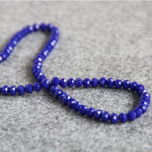 T8239 Charming 4X6mm Faceted Blue AB+ colorful glass Crystal beads!Fit For Making Bracelet&Necklace DIY Jewelry wholesale