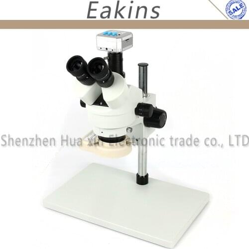 7-45X Trinocular Zoom Simul-focal Stereo Microscope+Big Stand+16MP 1080P HDMI USB Industrial Microscope Camera+56 LED Light