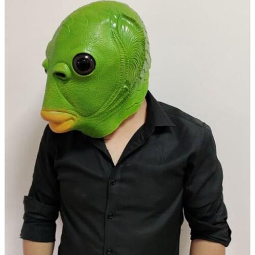 Variant Fish Headgear Toy Alien Cosplay Halloween Spoof Creative Mutant Funny Toy Latex Headgear Toys Accessories