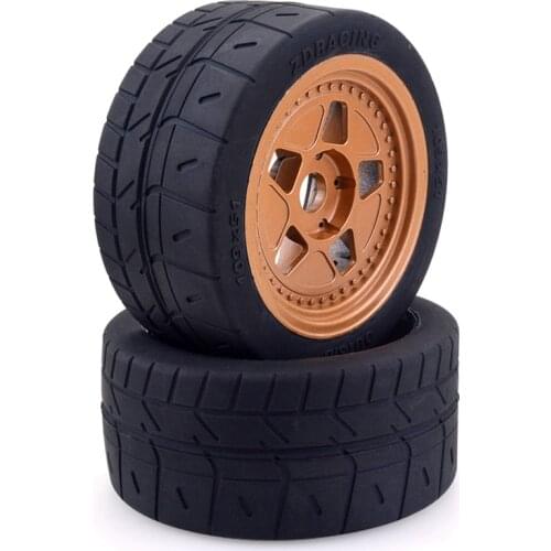 ZD 2Pcs 109X51mm Wheel Tires Tyre 17mm Hex for 1/7 ZD Racing EX-07 EX07 Arrma Infraction Felony RC Car Upgrade Parts