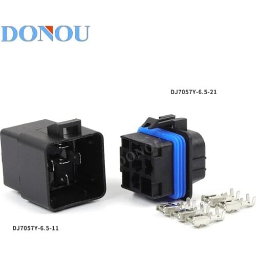 1set 5pin car waterproof connectors large current relay connector with terminal DJ7057Y-6.5-11/21