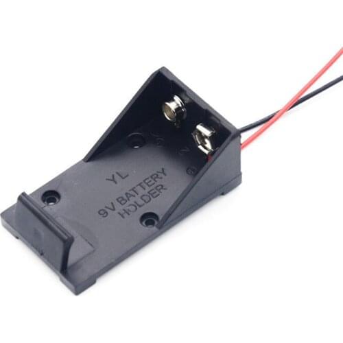 1Pcs/lot High Quality ABS DIY 9V Battery Clip Holder Case Box with Wire Leads