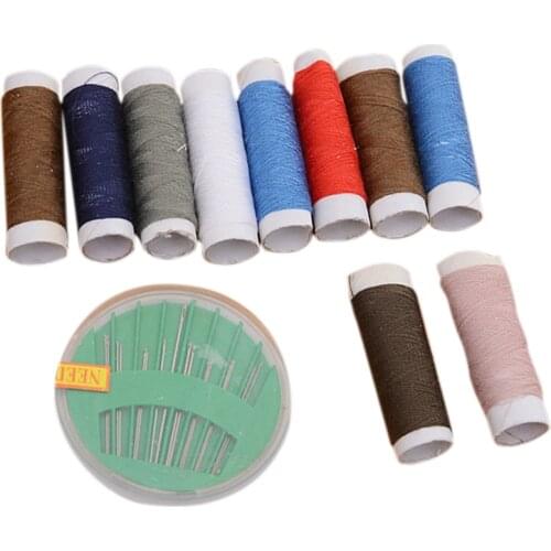 10pcs/Set Portable Sewing Kit Home Travel Emergency Thread Needle Sewing Set Home Sewing Accessories