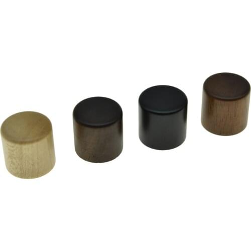 KAISH 2-Pack Wood Knobs Tele Style Flat Top Dome Knobs Guitar Bass Wood Knob Barrel Knobs Maple/Rose/Walnut Wood