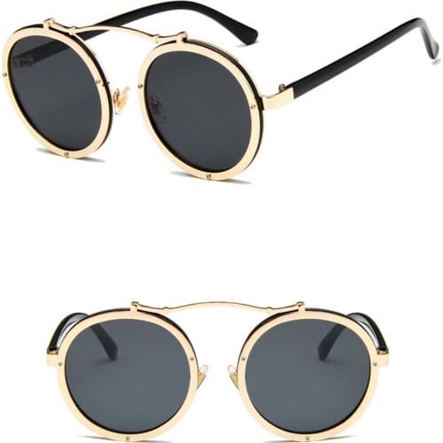EYECRAFTERS NEW Fashion Steampunk Men Women Sunglasses Retro Round Mirror Design Eyeglasses Female Male Oculos De So