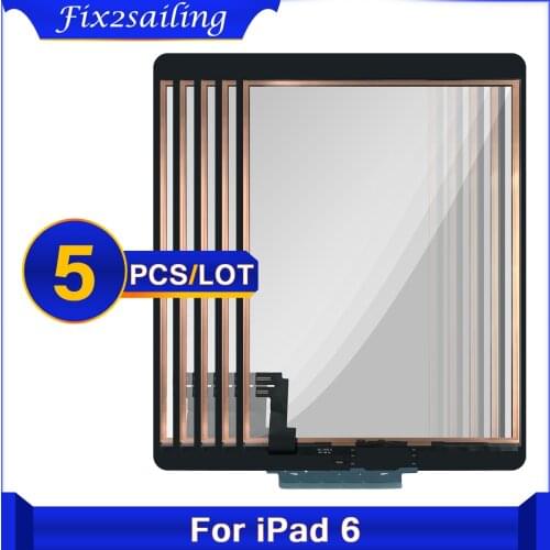 5 Pcs/lot NEW Touch Screen For iPad 6 air 2 TouchScreen Digitizer Front Glass Touch Panel Replacement for ipad air 2 A1567 A1566