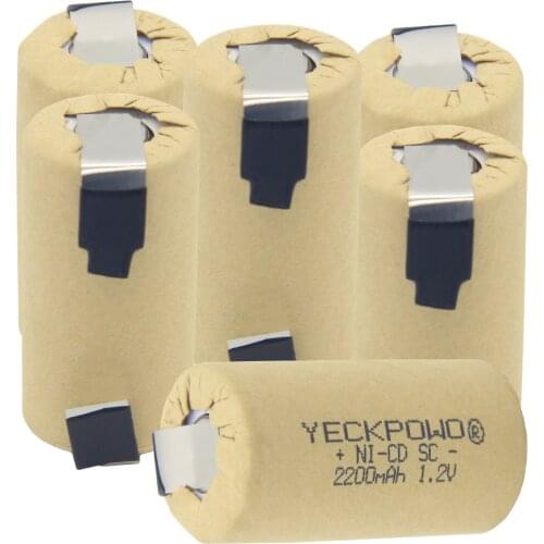 Europe warehouse fast delivery 2200mah SUB C batteries SC battery rechargeable akkus nicd flat top for power tools