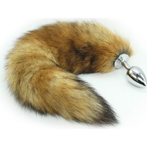 ROMAGIO 1 kit 3pcs Sexy Metal Anal Plug Tail Adult Products