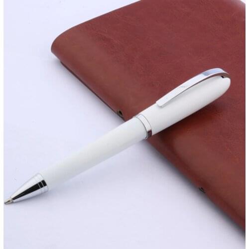 BAOER WHITE steel Strong metal Novel pen clip BallPoint Pen