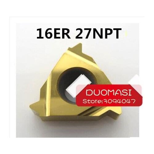 Free Shipping 16ER 27NPT Carbide Threading Inserts External Threading Insert Indexable Lathe Inserts for Threaded Holder