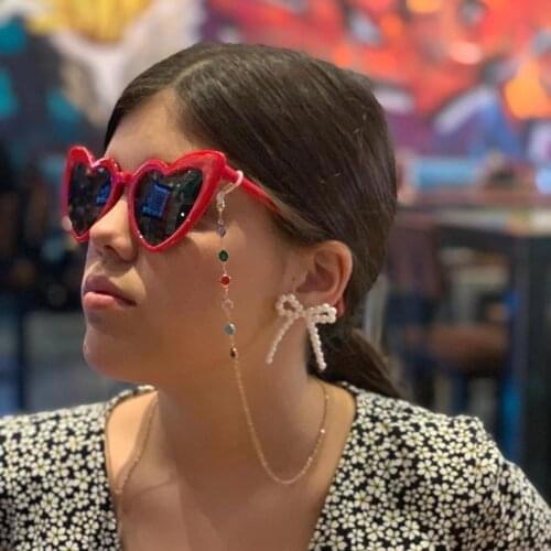 Sunglasses Masking Chains For Women Acrylic Colorful Clear Eyeglasses Chains Lanyard Glass 2021 New Fashion Jewelry Wholesale