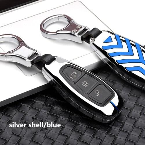 Zinc alloy Car Styling Remote Key Cover Case For Ford Focus 3 4 Mondeo MK3 MK4 Kuga Escape Edga 2017 2016 2015 2014 2013 Key bag