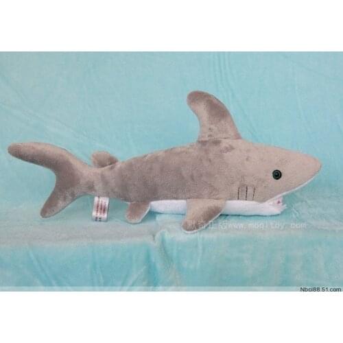 Stuffed animal 40cm gray shark plush toy doll high quality gift present w1157