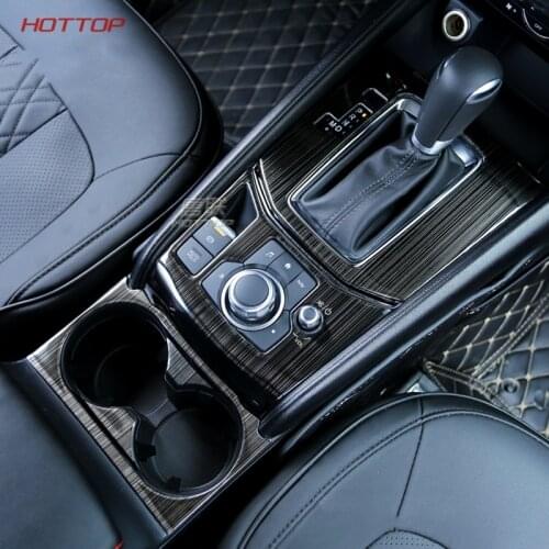 For Mazda Cx-5 Cx5 2017 2018 2Nd Gen Lhd Auto At Gear Panel Stainless Steel Decoration Car Covers Car Stickers Car Styling