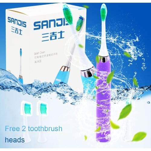 Electric Toothbrush Sonic Wave Rechargeable Top Quality Smart Chip Toothbrush Head Replaceable Whitening Health Adult Waterproof