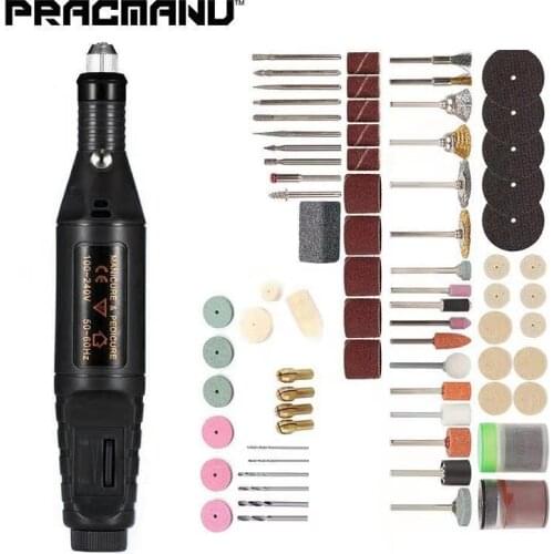 PRACMANU Electric Drill Grinder Engraver Pen Grinder Mini Drill Electric Rotary Tool Grinding Machine Accessories
