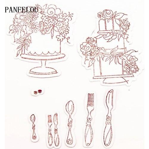 PANFELOU Exquisite tablewar Transparent Clear Silicone Stamp/Seal for DIY scrapbooking/photo album Decorative clear stamp sheets