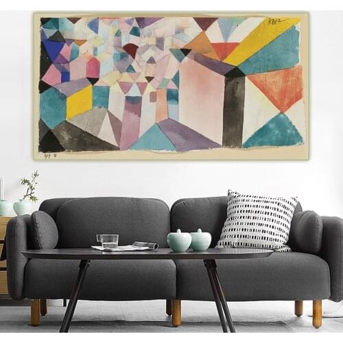 Paul Klee Canvas Oil Painting"Insight Into A City, 1917"Western Art Decor Poster Wall Aesthetic Backdrop Home Room Decoration