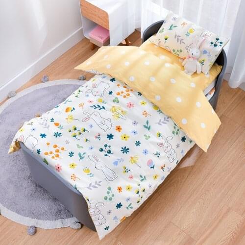 Kit Quilt 3-piece Cotton Bed Set for Childrens Bed Set for Nap Quilt Baby Bedding Set Newborn