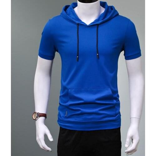 KUKOC Men's T-shirts With A Hood