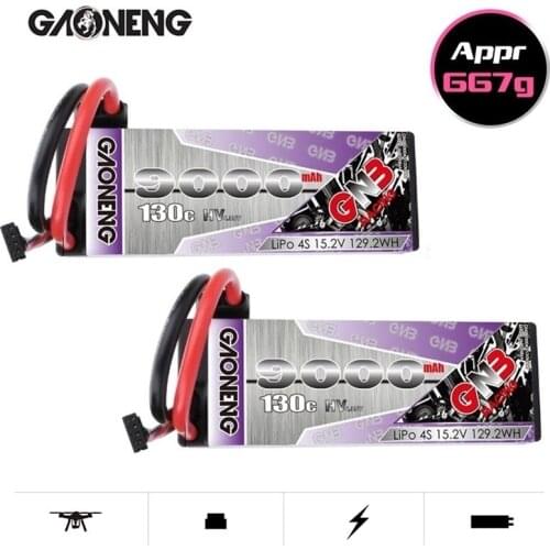 GAONENG GNB 9000mAh 15.2V 130C PLUS LiPo Battery For Remote Control Car Racing Spare Parts With Shell Upgrade LiHV 4S Battery