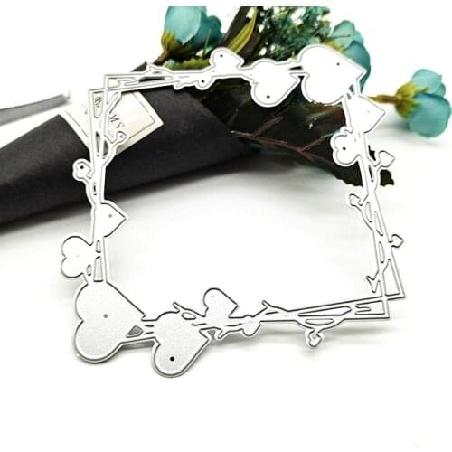 2021 New Love border Metal Dies Stencil Cutting Die Cut xmas decoation christmas Scrapbooking frame Craft Stamps and dies cutter