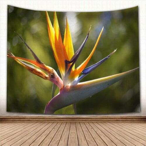 New Bird of Paradise Tapestry Colorful Psychedelic Decorative Carpet Wall Fabric For Living Room Bedroom Tapestries Accessories