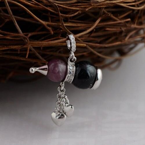 Wholesale gold deer S925 silver plating style bracelet accessories tourmaline Lapis lazuli hoist pendants