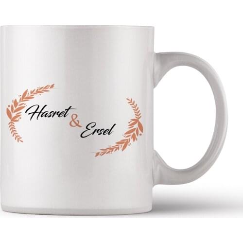 Personalized Wreath Design Porcelain Mug Coffee And Tea Cup Professional Design Gifts