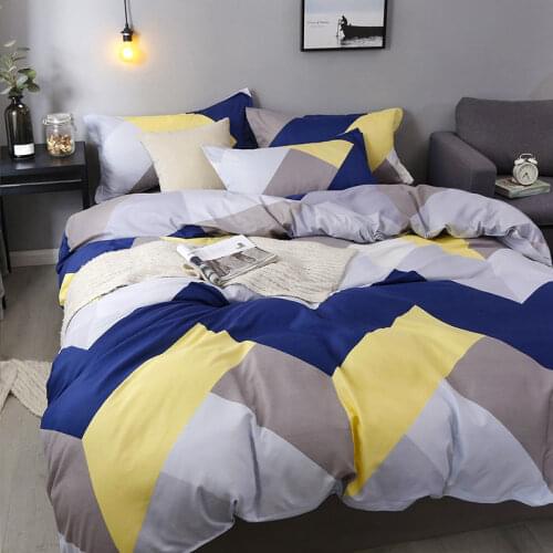 Bed Linen Sheet Plaid Duvet Cover Bedding Set Printed Size Single Full Queen King Quilt Covers Sets Bedclothes