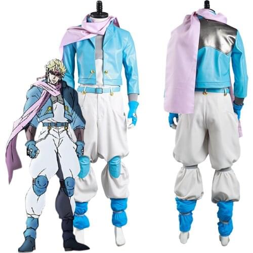 JoJos Bizarre Adventure Caesar Anthonio Zeppeli Cosplay Costume Adult Pants Coat Scarf Outfits Halloween Carnival Suit