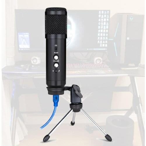 Profession USB Condenser Microphone KTV Singing Recording Tripod Set for Youtube Streaming Podcast Recording Instrument