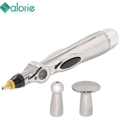 Dropshipping Energy Electric Acupuncture Mssage Pen Laser Magnet Therapy Heal Massager Meridian Pen relief Gun Russian manual