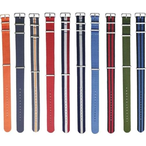 Onthelevel 18 20 22mm Brand Army Sports fabric Nylon watchband accessories Bands Buckle belt For James bond Watch Strap