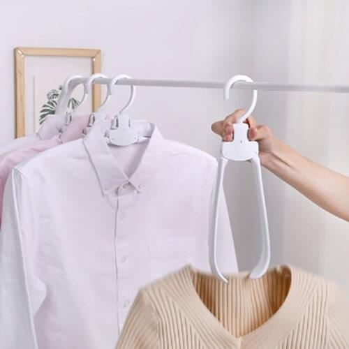 5pcs Foldable Clothes Drying Hanger Switch Lock Design Easy to Operate Hanging Clothes