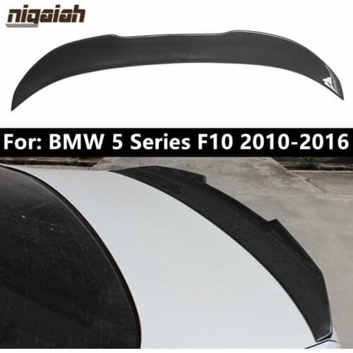 PSM Style Carbon Fiber Rear Trunk Spoiler For BMW 5 Series F10 M5 520i 528i 535i 540i 2010-2016 Car Rear Spoiler Wing