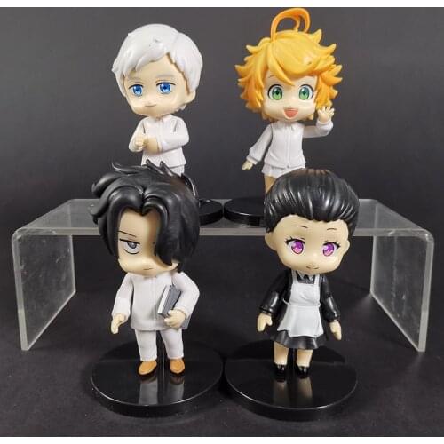 The Promised Neverland Norman Emma Ray Isabella Q Version PVC Figures Toys Dolls 4pcs/set