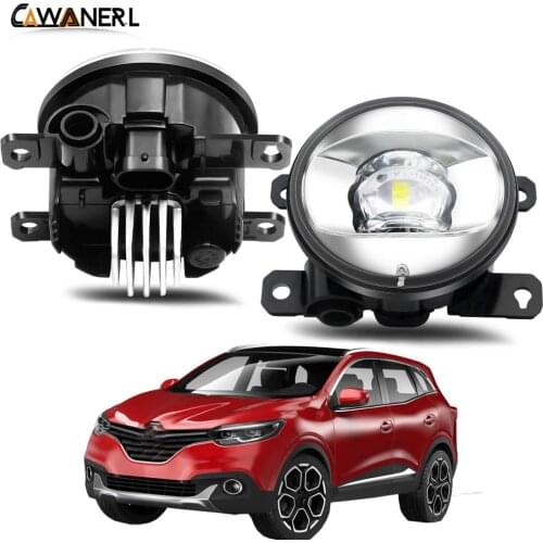 Fog Light Assembly Car Left + Right LED Lens Fog Lamp Daytime Running Light 30W H11 12V For Renault Kadjar 2015 2016 2017 2018